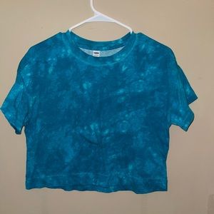 Tie dye cropped tee